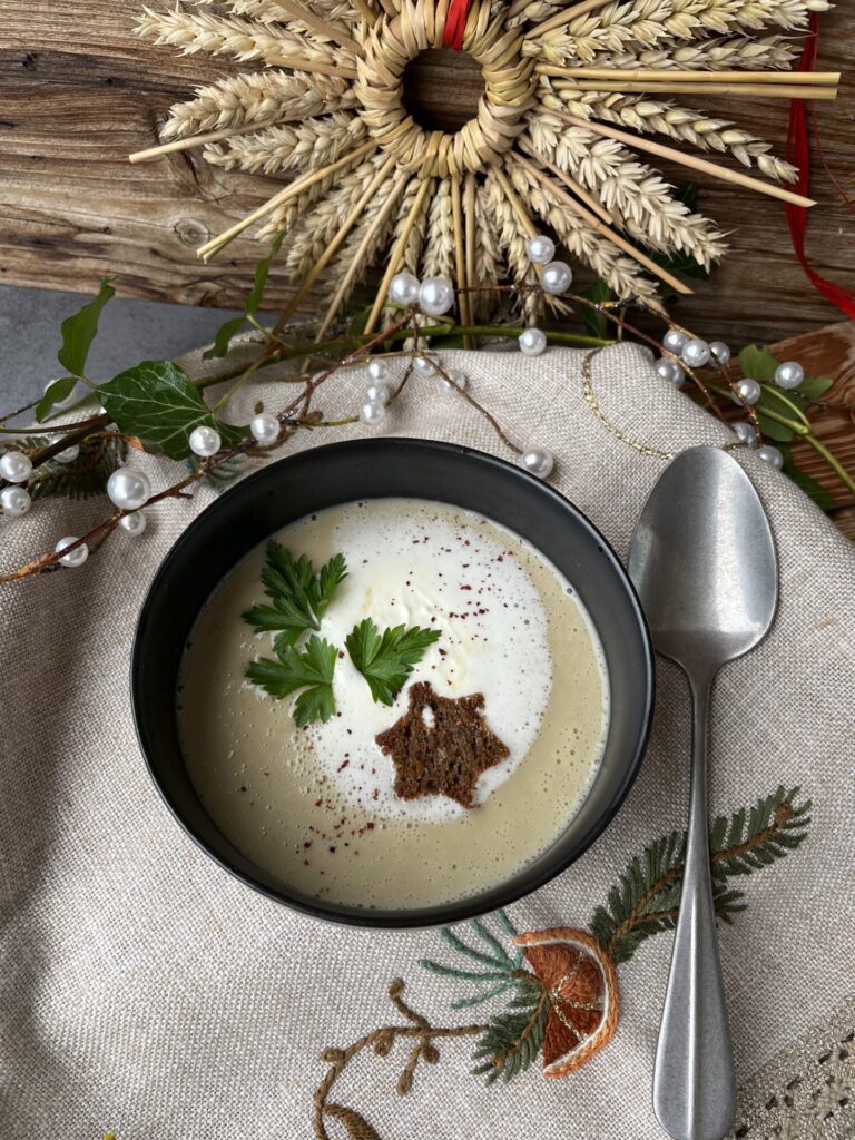 Maronicremesuppe fürs Weihnachtsessen